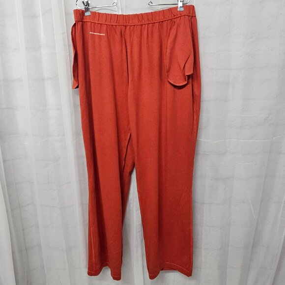 Lands' End Spice Orange Sport Knit Straight Leg Pants Athleisure Casual XL - Picture 6 of 12